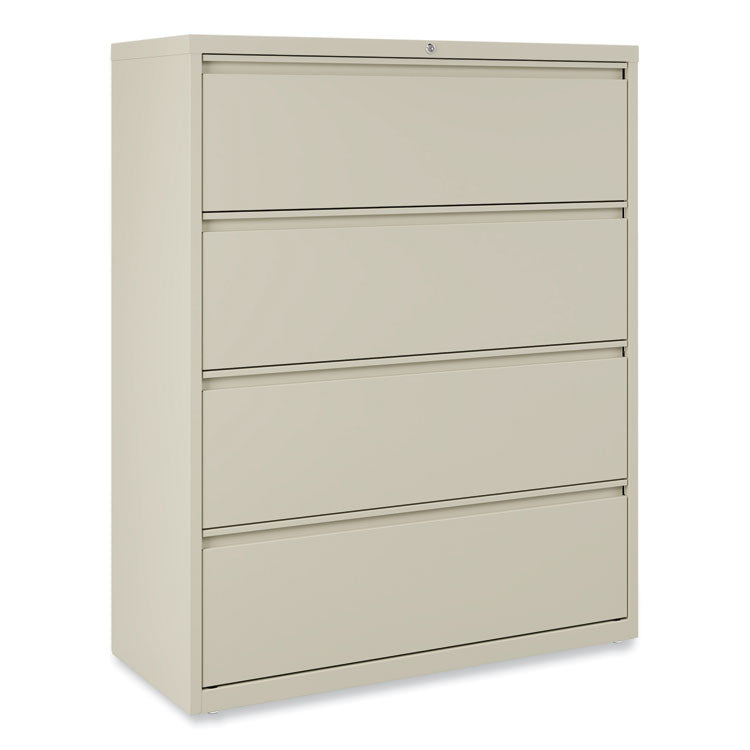 Lateral File, 4 Legal/Letter-Size File Drawers, Putty, 42" x 18.63" x 52.5" 1