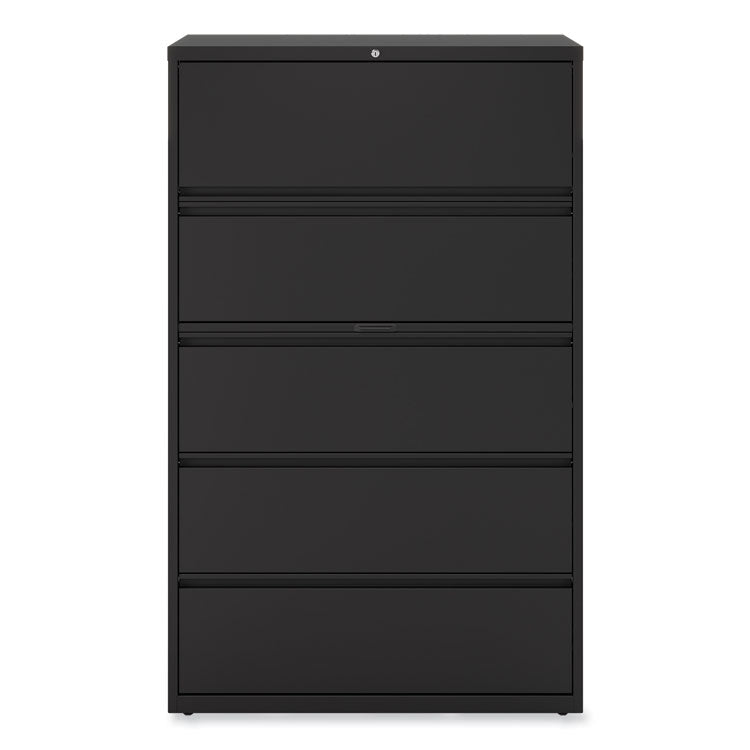 Lateral File, 5 Legal/Letter/A4/A5-Size File Drawers, Black, 42" x 18.63" x 67.63" 2