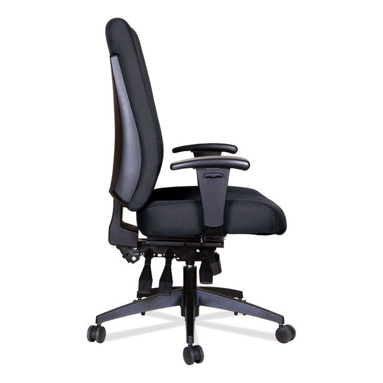 Alera Wrigley Series High Performance High-Back Multifunction Task Chair, Supports 275 Lb, 18.7" To 22.24" Seat Height, Black 8