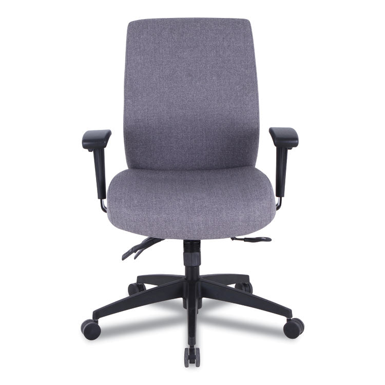 Alera Wrigley Series 24/7 High Performance Mid-Back Multifunction Task Chair, Supports Up To 275 Lb, Gray, Black Base 2