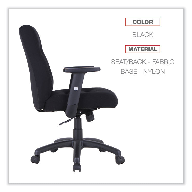 Alera Kesson Series Petite Office Chair, Supports Up To 300 Lb, 17.71" To 21.65" Seat Height, Black 3