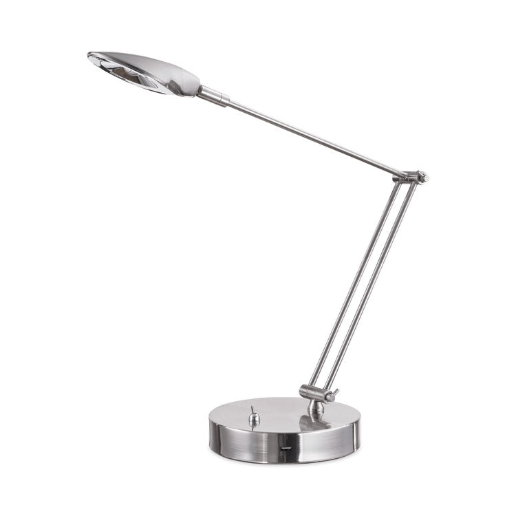 Adjustable LED Task Lamp with USB Port, 11w x 6.25d x 26h, Brushed Nickel 4