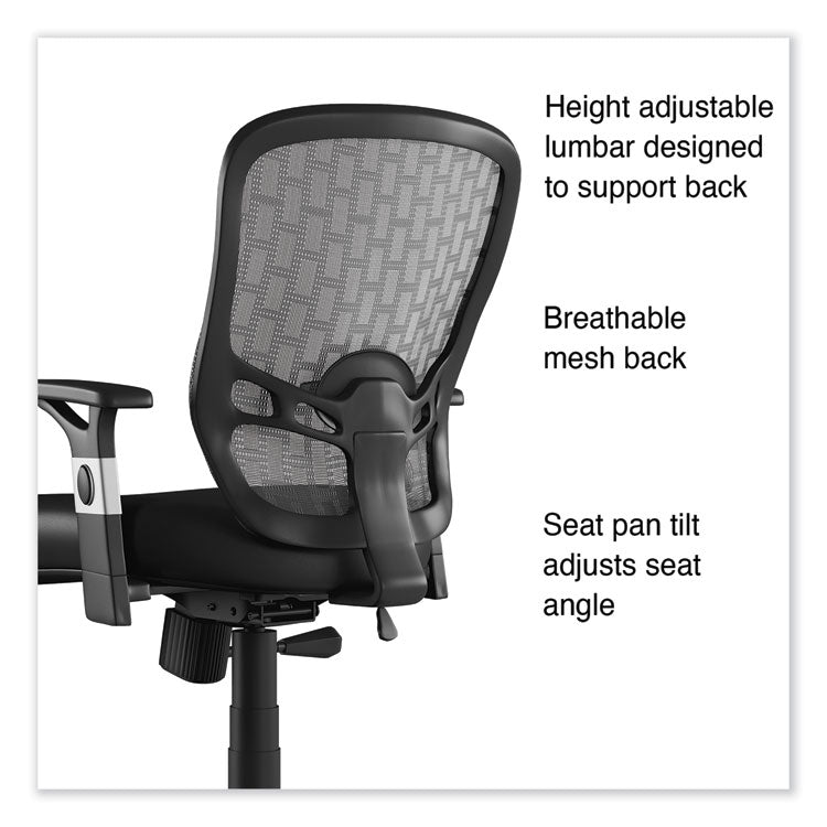 Alera Linhope Chair, Supports Up to 275 lb, Black Seat/Back, Black Base 5