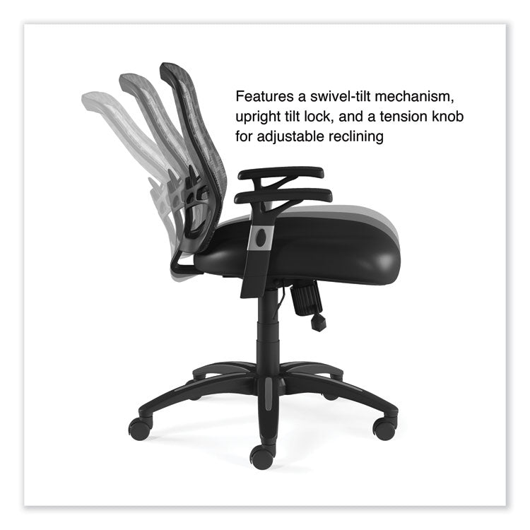 Alera Linhope Chair, Supports Up to 275 lb, Black Seat/Back, Black Base 6