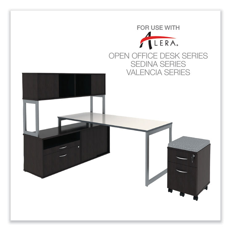 Alera Open Office Desk Series Low File Cabinet Credenza, 2-Drawer: Pencil/file,legal/letter,1 Shelf,espresso,29.5x19.13x22.88 6