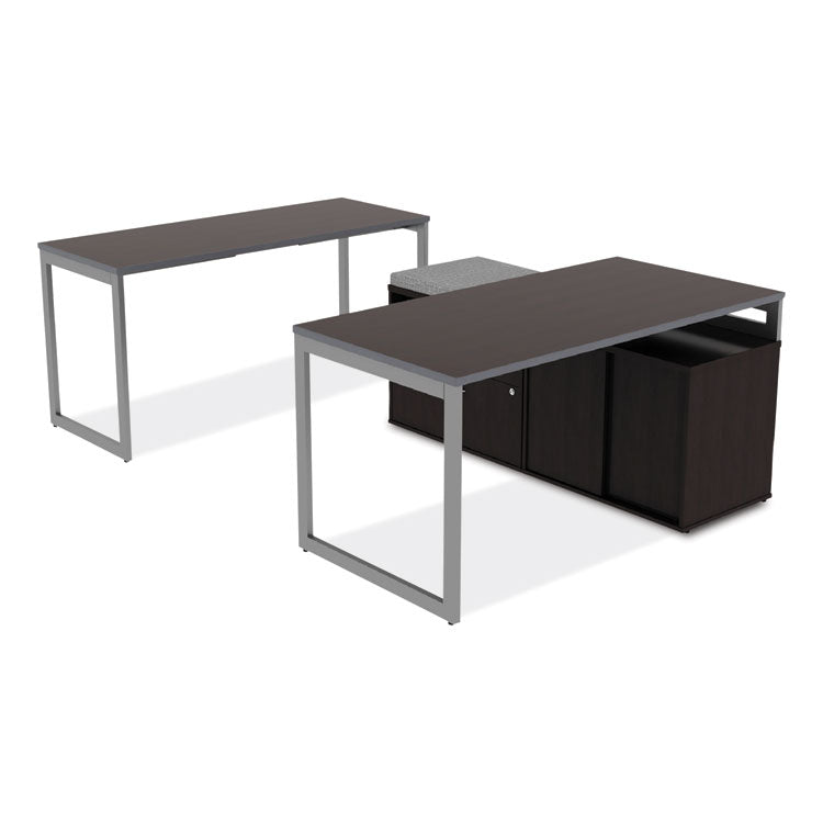 Alera Open Office Desk Series Low File Cabinet Credenza, 2-Drawer: Pencil/file,legal/letter,1 Shelf,espresso,29.5x19.13x22.88 8