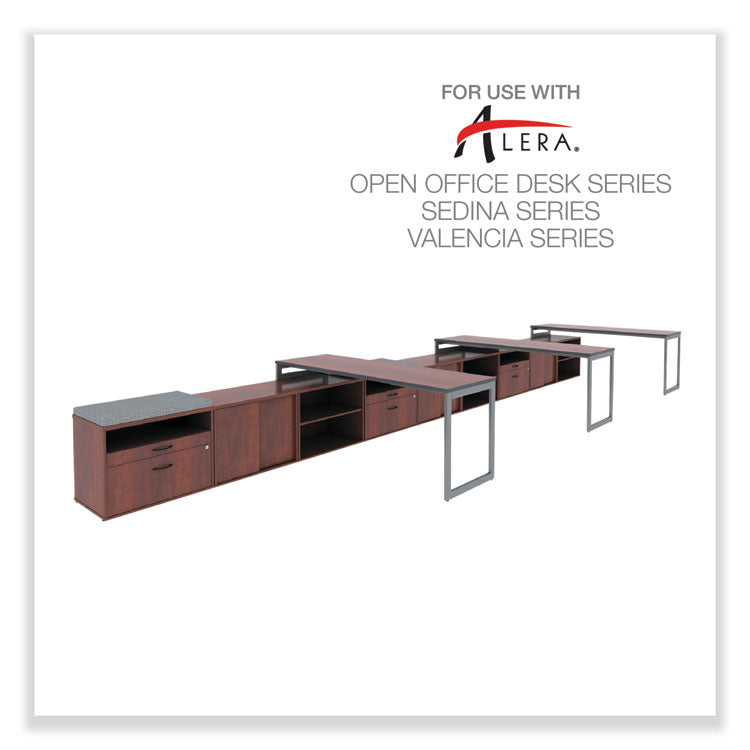 Alera Open Office Desk Series Low File Cabinet Credenza, 2-Drawer: Pencil/file, Legal/letter, 1 Shelf,cherry,29.5x19.13x22.88 6