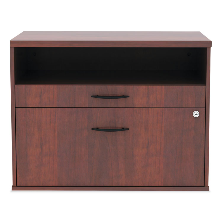 Alera Open Office Desk Series Low File Cabinet Credenza, 2-Drawer: Pencil/file, Legal/letter, 1 Shelf,cherry,29.5x19.13x22.88 7