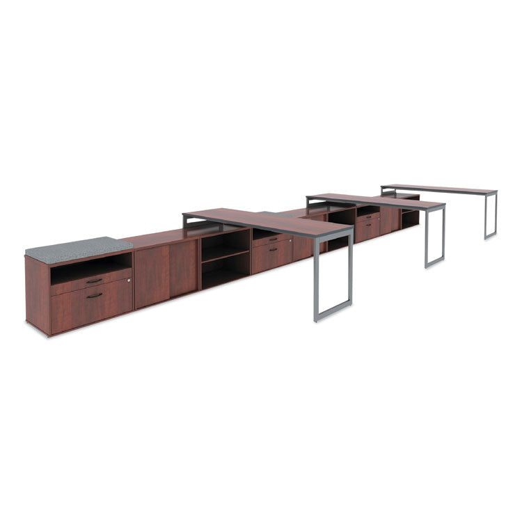 Alera Open Office Desk Series Low File Cabinet Credenza, 2-Drawer: Pencil/file, Legal/letter, 1 Shelf,cherry,29.5x19.13x22.88 8