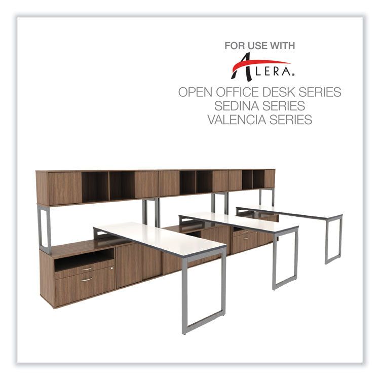 Alera Open Office Desk Series Low File Cabinet Credenza, 2-Drawer: Pencil/file, Legal/letter, 1 Shelf,walnut,29.5x19.13x22.88 8