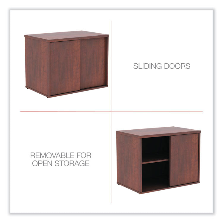 Alera Open Office Low Storage Cabinet Credenza, 29.5 x 19.13 x 22.78, Cherry 3