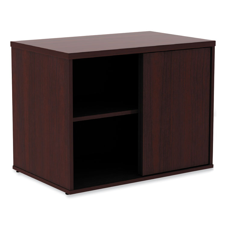 Alera Open Office Low Storage Cab Cred, 29.5w x 19.13d x 22.78h, Mahogany 1