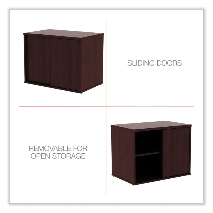 Alera Open Office Low Storage Cab Cred, 29.5w x 19.13d x 22.78h, Mahogany 3