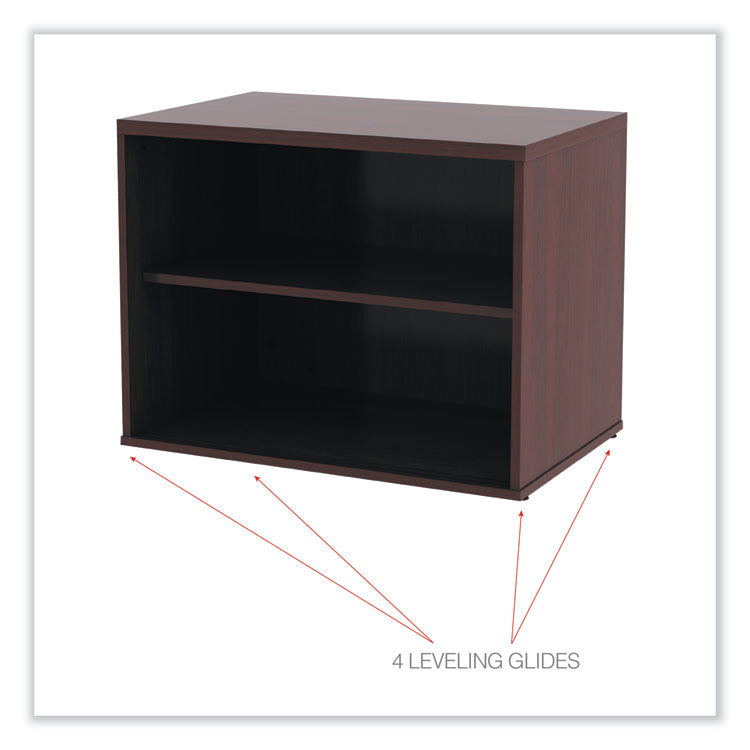 Alera Open Office Low Storage Cab Cred, 29.5w x 19.13d x 22.78h, Mahogany 6