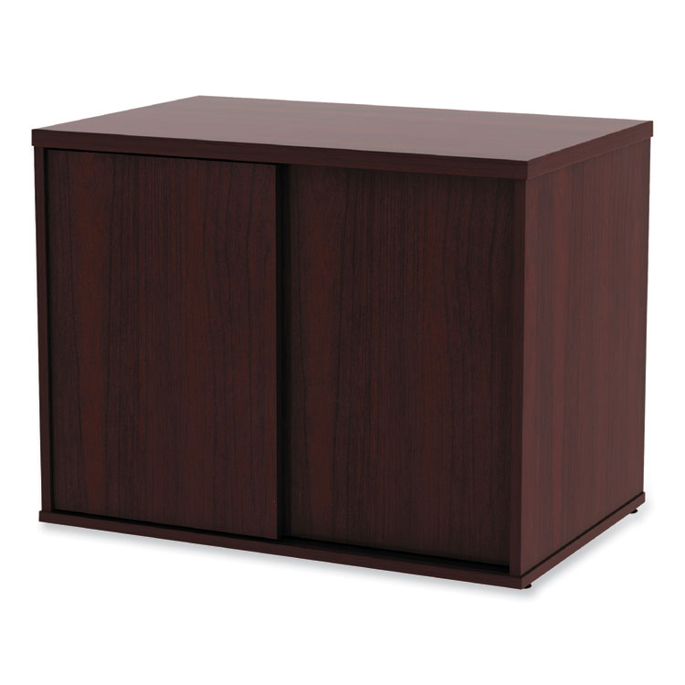 Alera Open Office Low Storage Cab Cred, 29.5w x 19.13d x 22.78h, Mahogany 8