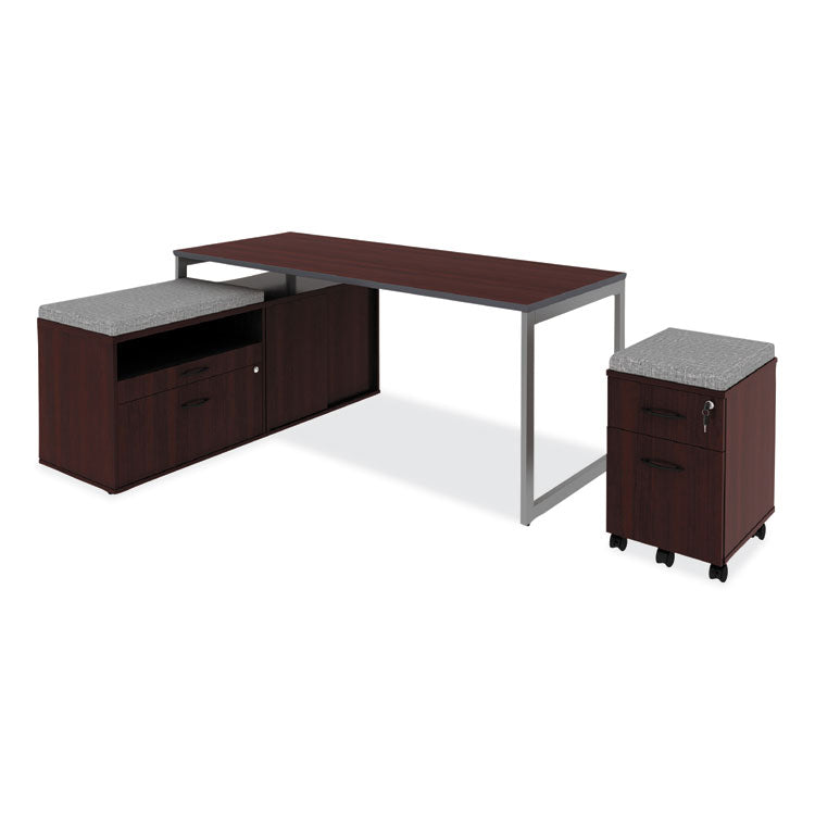 Alera Open Office Low Storage Cab Cred, 29.5w x 19.13d x 22.78h, Mahogany 9