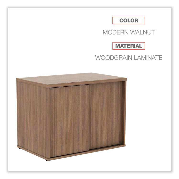 Alera Open Office Low Storage Cabinet Credenza, 29.5 x 19.13 x 22.78, Walnut 6