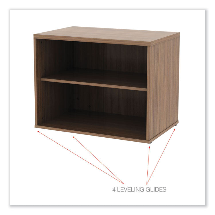 Alera Open Office Low Storage Cabinet Credenza, 29.5 x 19.13 x 22.78, Walnut 7