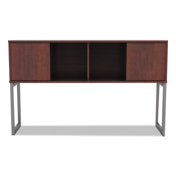 Alera Open Office Desk Series Hutch, 59w X 15d X 36.38h, Medium Cherry 2