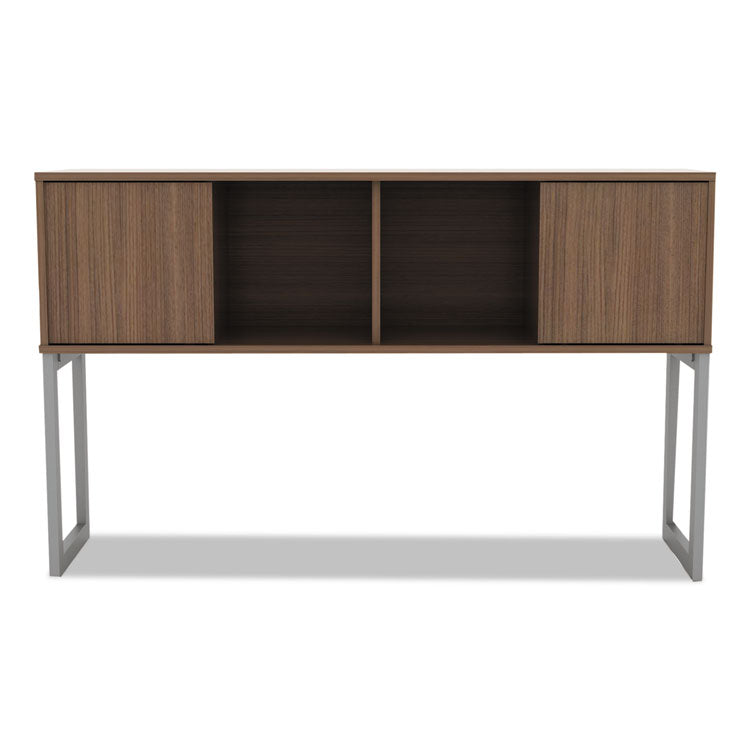 Alera Open Office Desk Series Hutch, 59w X 15d X 36.38h, Modern Walnut 2