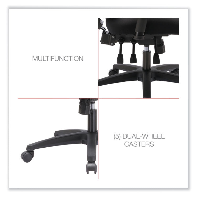 Alera Envy Series Mesh High-Back Multifunction Chair, Supports Up To 250 Lb, 16.88" To 21.5" Seat Height, Black 5