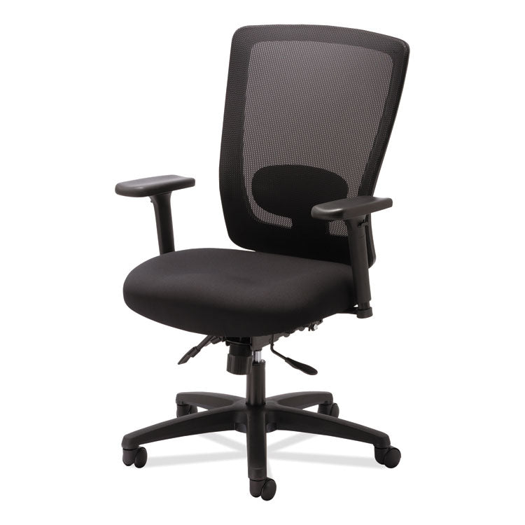 Alera Envy Series Mesh High-Back Multifunction Chair, Supports Up To 250 Lb, 16.88" To 21.5" Seat Height, Black 9