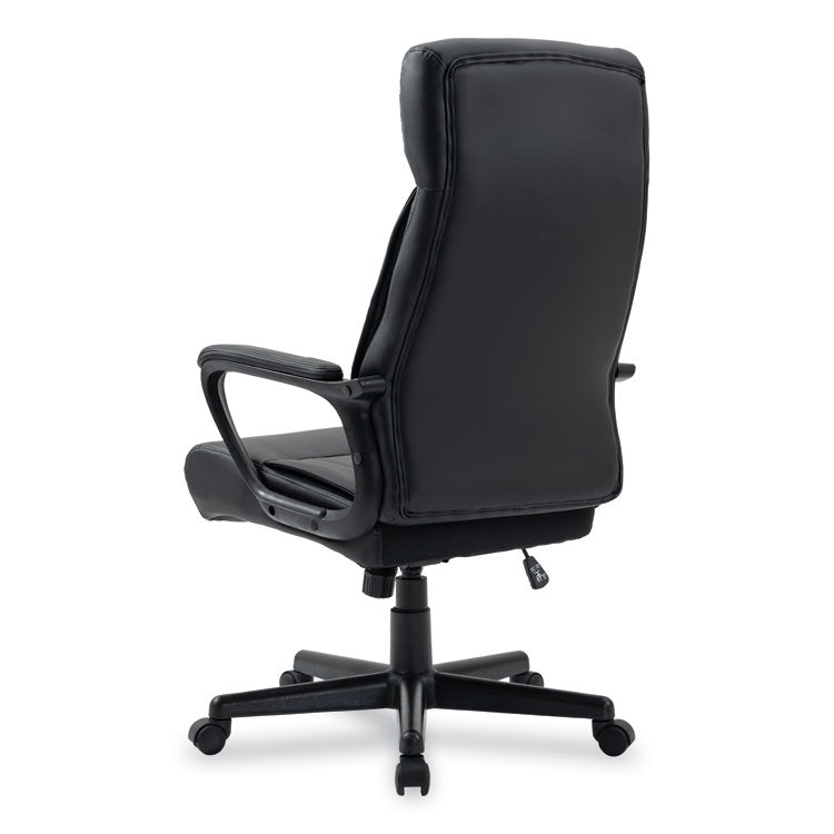 Alera Oxnam Series High-Back Task Chair, Supports Up to 275 lbs, 17.56" to 21.38" Seat Height, Black Seat/Back, Black Base 9