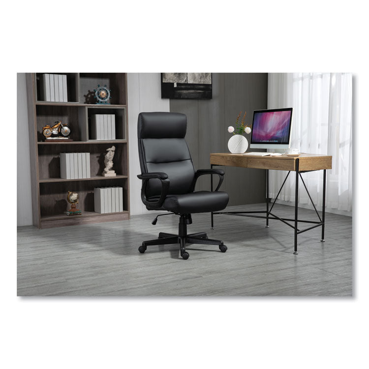 Alera Oxnam Series High-Back Task Chair, Supports Up to 275 lbs, 17.56" to 21.38" Seat Height, Black Seat/Back, Black Base 8