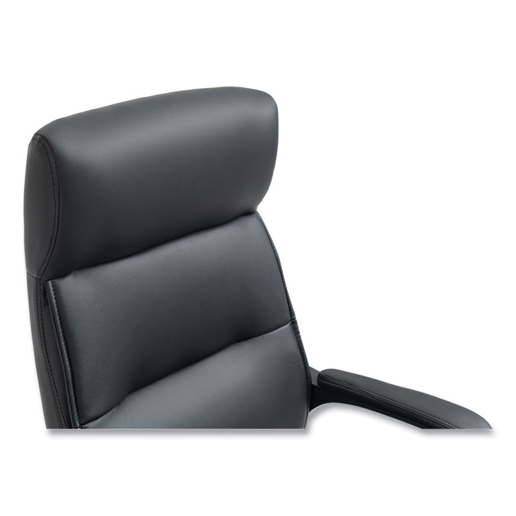 Alera Oxnam Series High-Back Task Chair, Supports Up to 275 lbs, 17.56" to 21.38" Seat Height, Black Seat/Back, Black Base 4