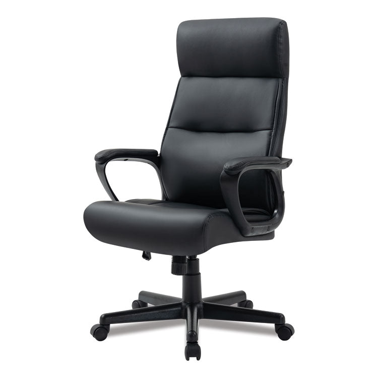 Alera Oxnam Series High-Back Task Chair, Supports Up to 275 lbs, 17.56" to 21.38" Seat Height, Black Seat/Back, Black Base 3