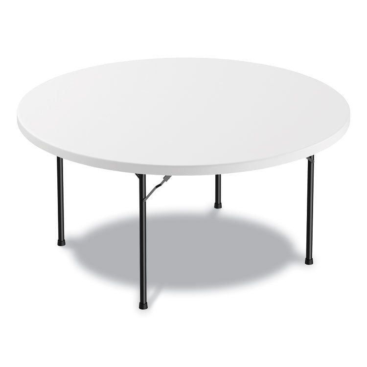 Round Plastic Folding Table, 60" Diameter x 29.25h, White 1