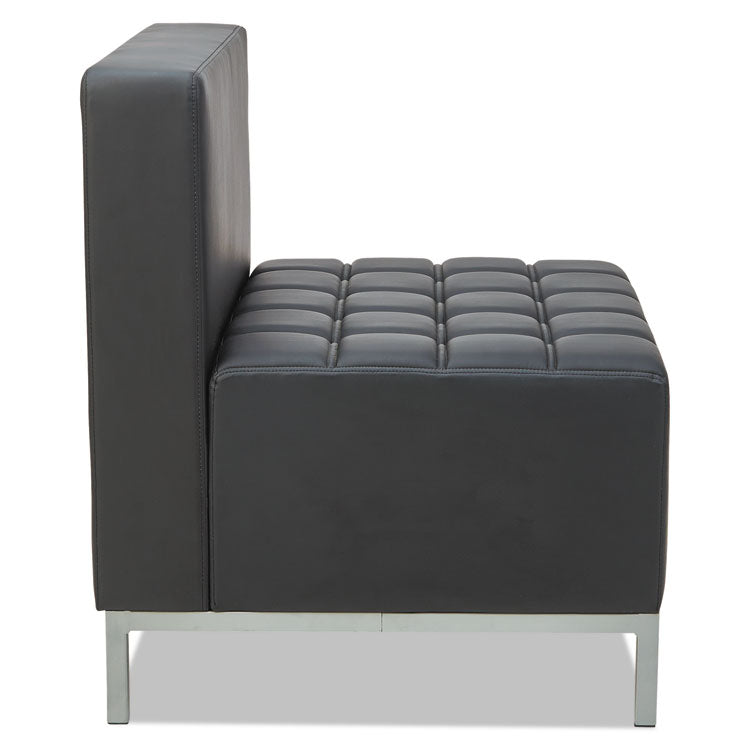 Alera Qub Series Powered Armless L Sectional, 26.38w X 26.38d X 30.5h, Black 6