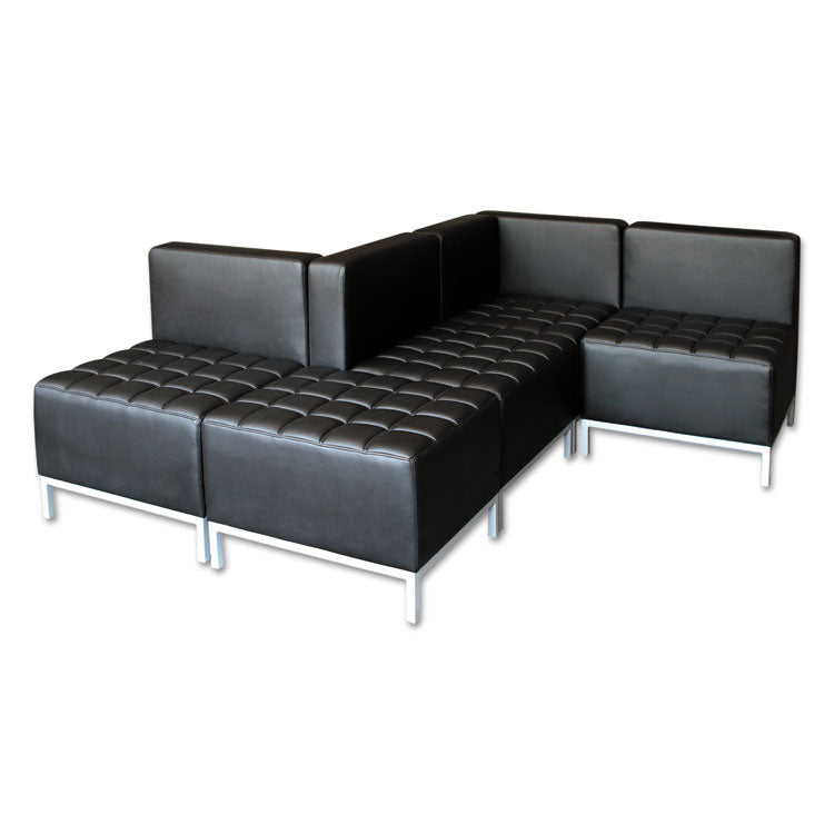 Alera Qub Series Powered Armless L Sectional, 26.38w X 26.38d X 30.5h, Black 3