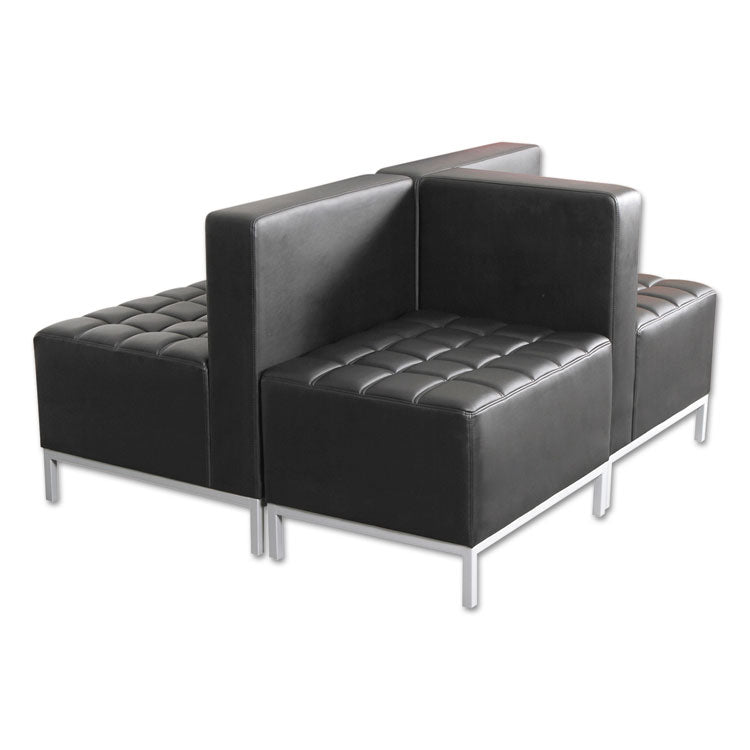 Alera Qub Series Powered Armless L Sectional, 26.38w X 26.38d X 30.5h, Black 9