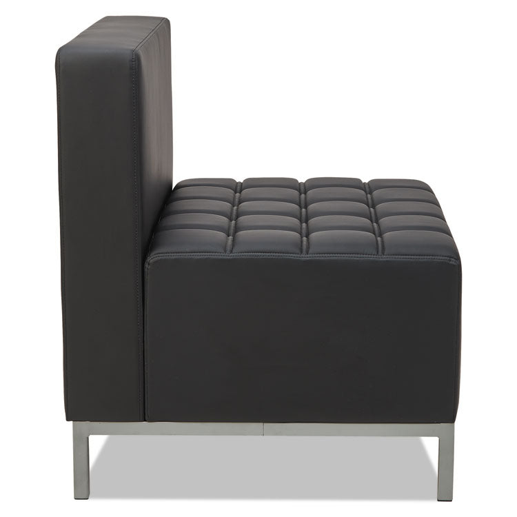 Alera Qub Series Armless L Sectional, 26.38w X 26.38d X 30.5h, Black 2