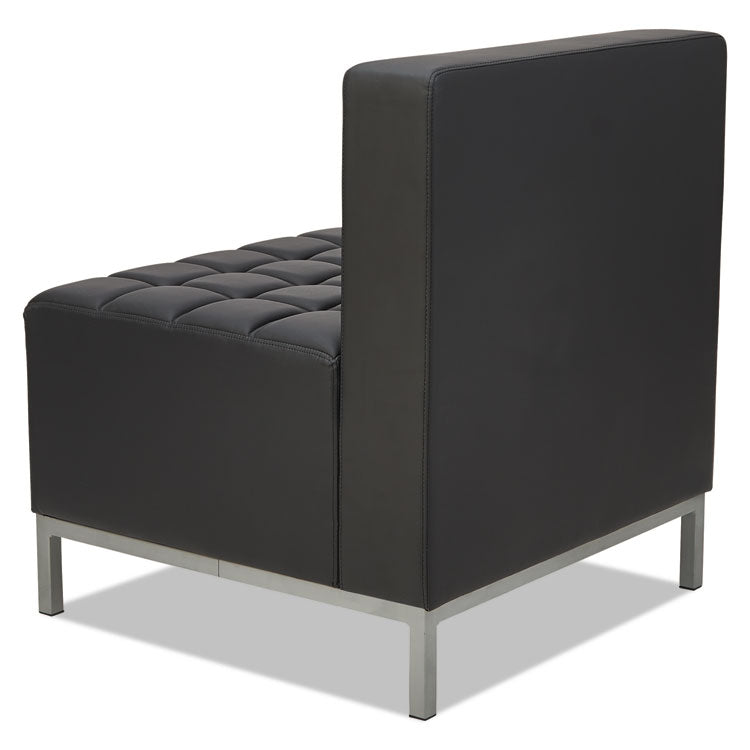 Alera Qub Series Armless L Sectional, 26.38w X 26.38d X 30.5h, Black 8