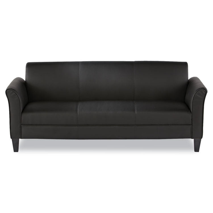 Alera Reception Lounge Furniture, 3-Cushion Sofa, 77w x 31.5d x 32h, Black 1