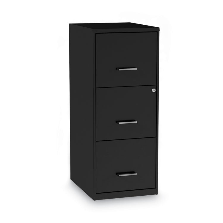 Soho Vertical File Cabinet, 3 Drawers: File/file/file, Letter, Black, 14" X 18" X 34.9" 1