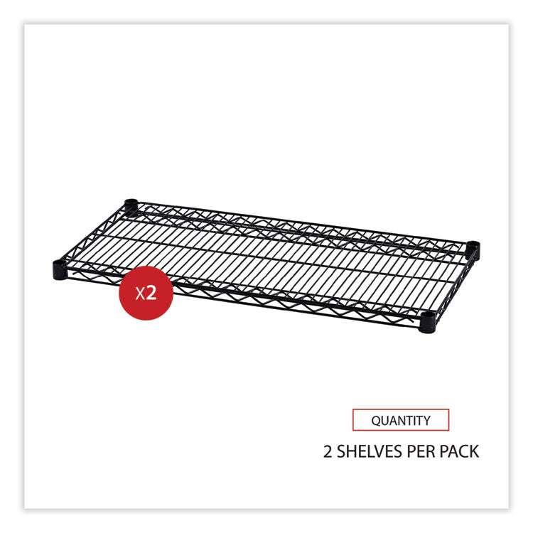 Industrial Wire Shelving Extra Wire Shelves, 36w X 18d, Black, 2 Shelves/carton 6