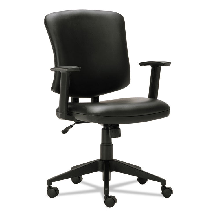 Alera Everyday Task Office Chair, Bonded Leather Seat/back, Supports Up To 275 Lb, 17.6" To 21.5" Seat Height, Black 1