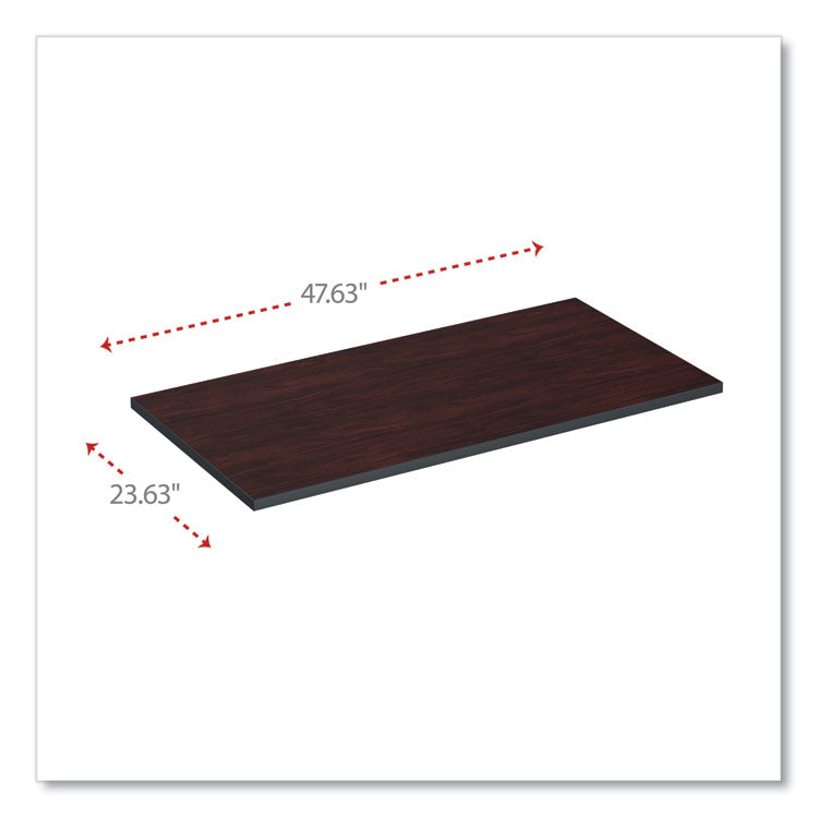 Reversible Laminate Table Top, Rectangular, 47.63 X 23.63, Medium Cherry/mahogany 2