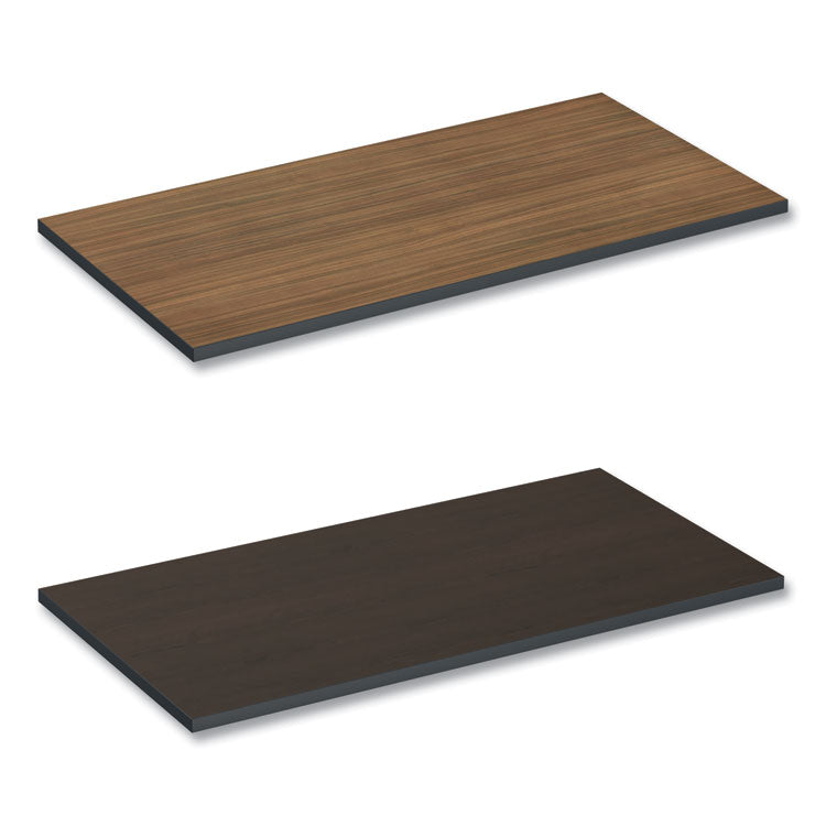 Reversible Laminate Table Top, Rectangular, 47.63w X 23.63d, Espresso/walnut 1