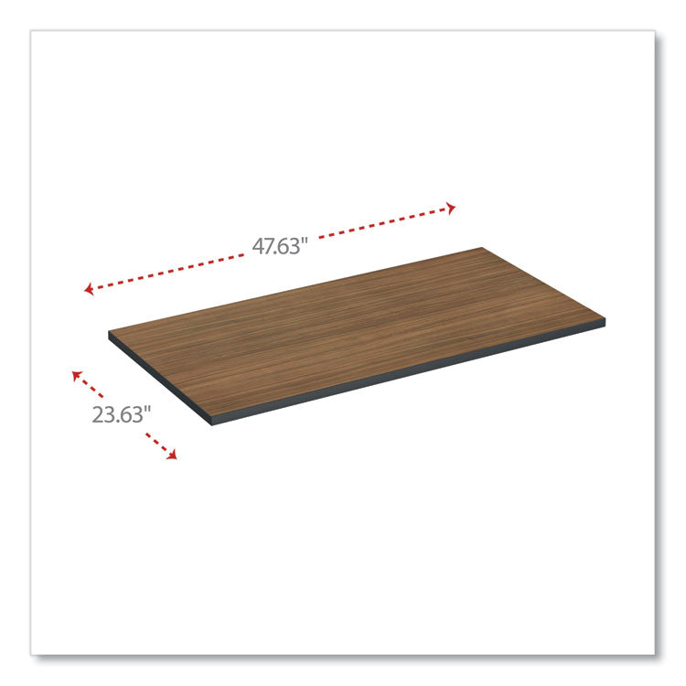 Reversible Laminate Table Top, Rectangular, 47.63w X 23.63d, Espresso/walnut 2