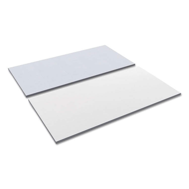 Reversible Laminate Table Top, Rectangular, 59.38w X 29.5d, White/gray 1