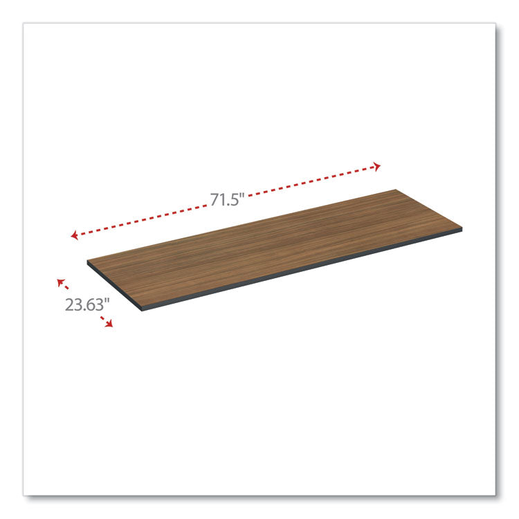 Reversible Laminate Table Top, Rectangular, 71.5w X 23.63d, Espresso/walnut 2