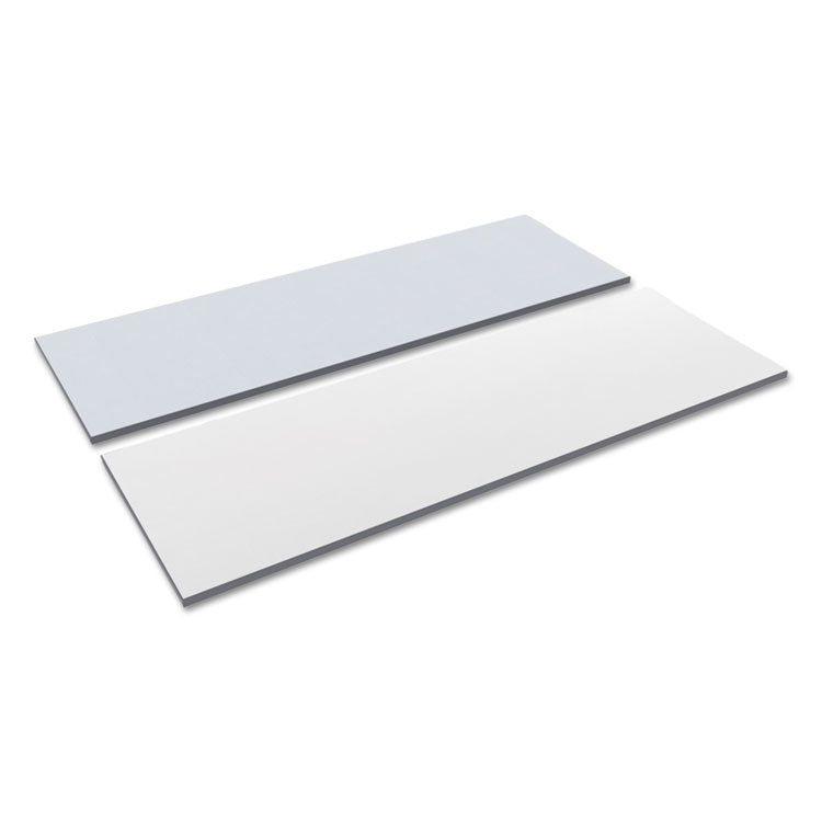 Reversible Laminate Table Top, Rectangular, 71.5w X 23.63d, White/gray 1