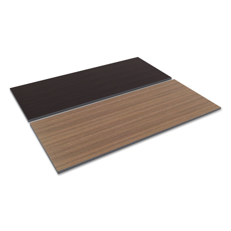 Reversible Laminate Table Top, Rectangular, 71.5w X 29.5d, Espresso/walnut 1