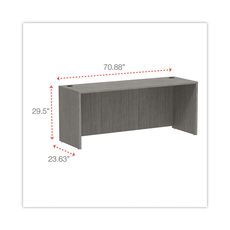 Alera Valencia Series Credenza Shell, 70.88w x 23.63d x 29.5h, Gray 2