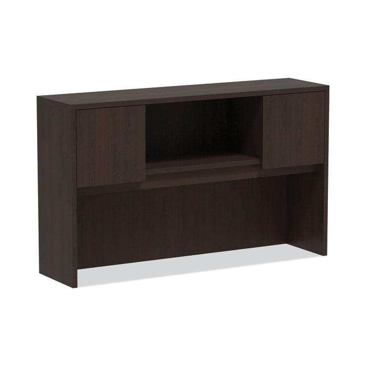 Alera Valencia Series Hutch with Doors, 4 Compartments, 58.88w x 15d x 35.38h, Espresso 1