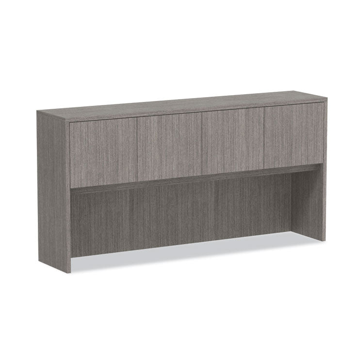 Alera Valencia Series Hutch with Doors, 4 Compartments, 70.63w x 15d x 35.38h, Gray 1